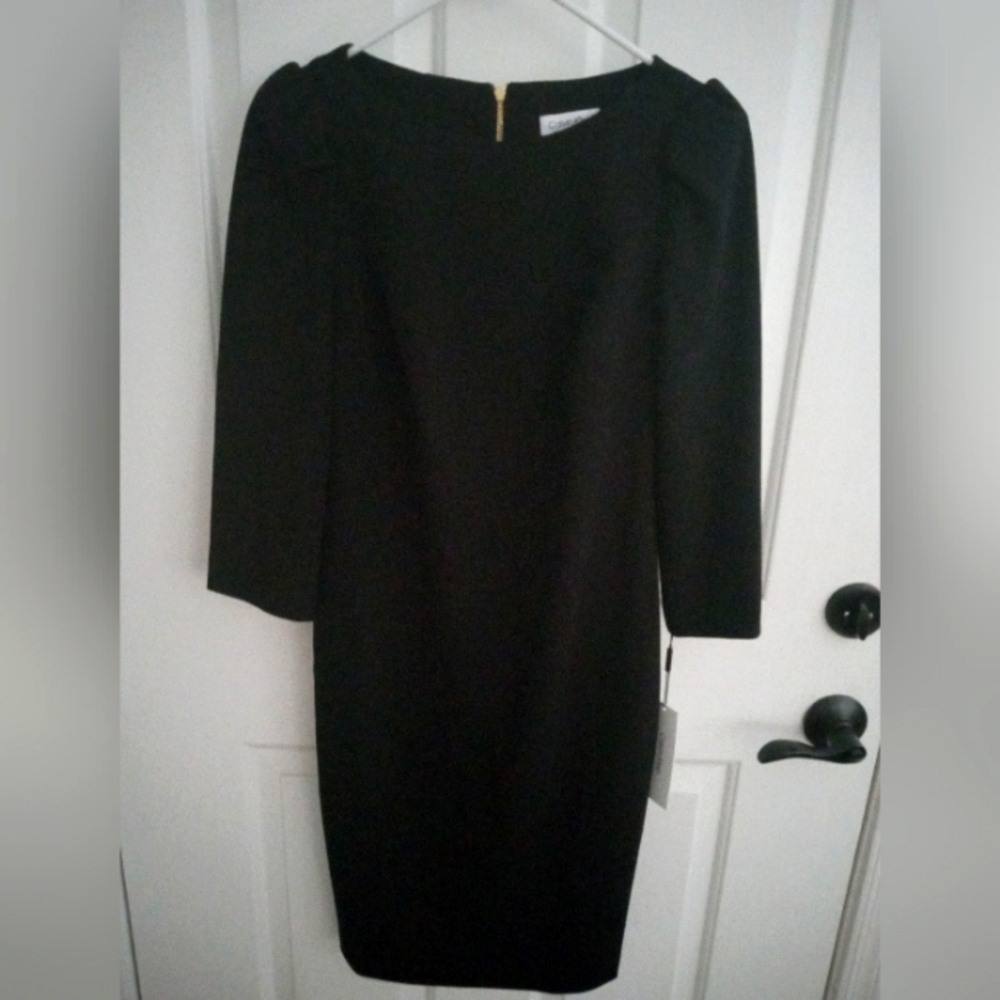 Calvin Klein Long Sleeve Black Cocktail Dress NWT Size 4